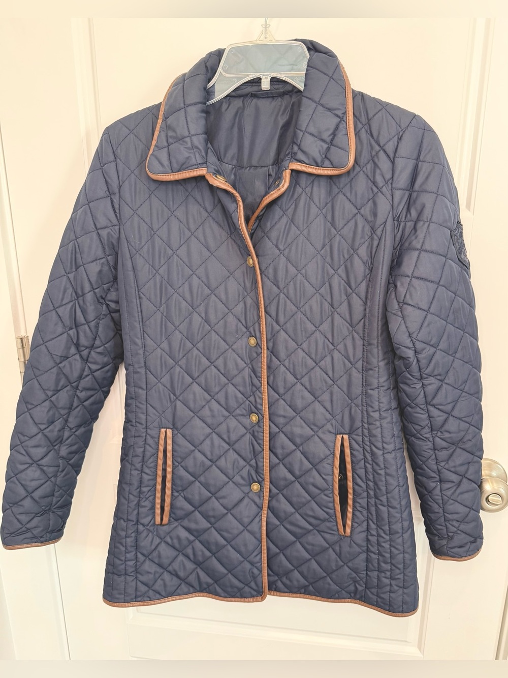 Lauren Ralph Lauren Women’s Quilted Parka Size Small  Jacket Coat Navy READ VTG